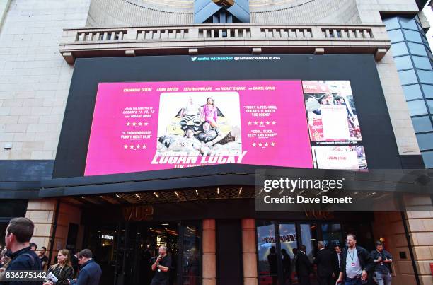 General view of the atmosphere at the "Logan Lucky" UK Premiere at Vue West End on August 21, 2017 in London, England.