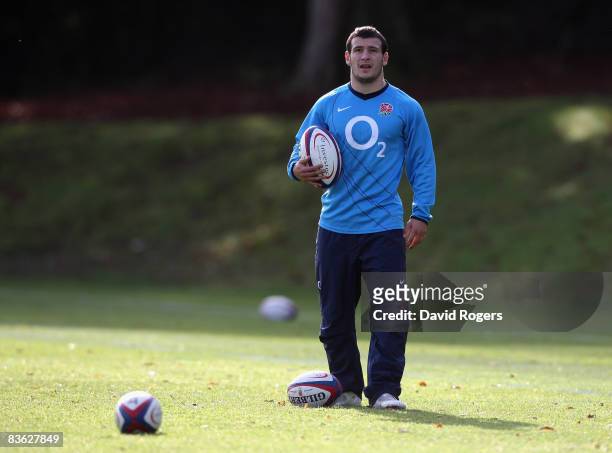 Danny Care pictured during the England training session held at Pennyhill Park Hotel on November 7, 2008 in Bagshot, England.