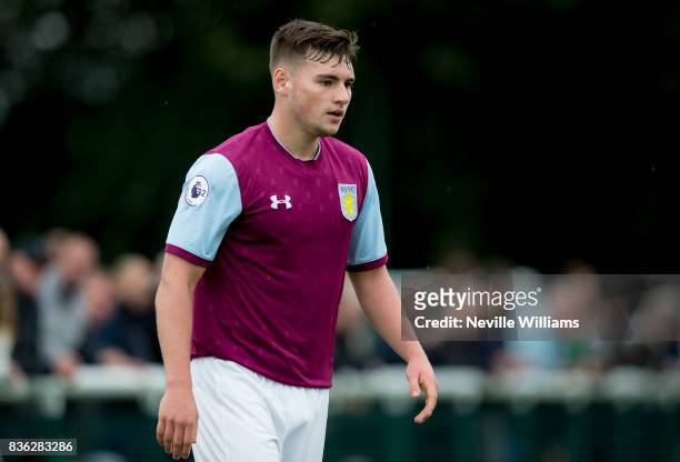 Kevin Toner of Aston Villa during the Premier League 2 match between Aston Villa and Stoke City at Bodymoor Heath on August 21, 2017 in Birmingham,...