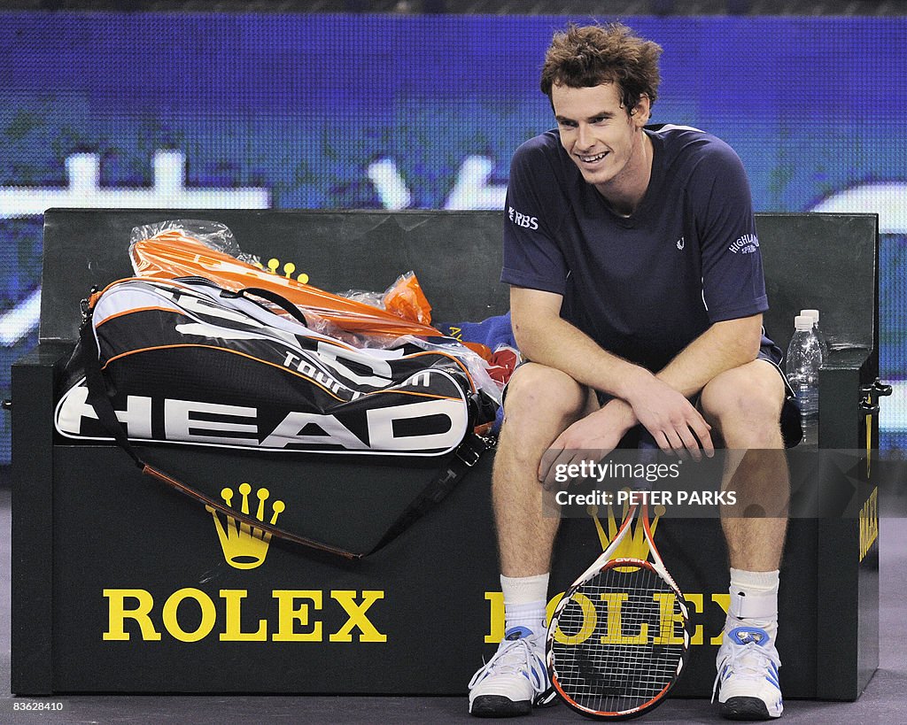 Andy Murray of Britain smiles following