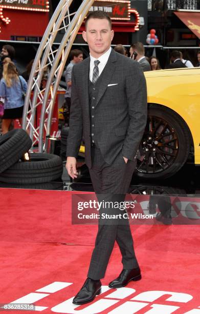 Channing Tatum arriving at the 'Logan Lucky' UK premiere held at Vue West End on August 21, 2017 in London, England.