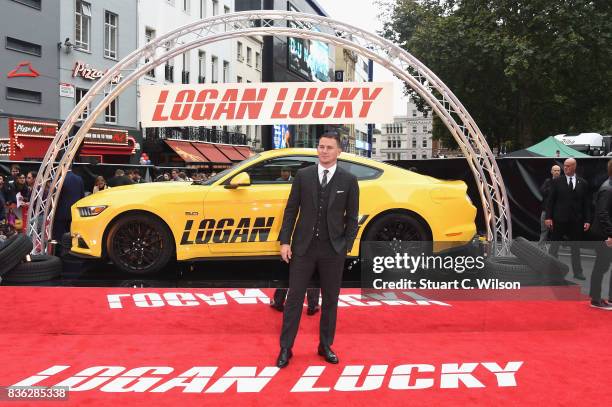 Channing Tatum arriving at the 'Logan Lucky' UK premiere held at Vue West End on August 21, 2017 in London, England.