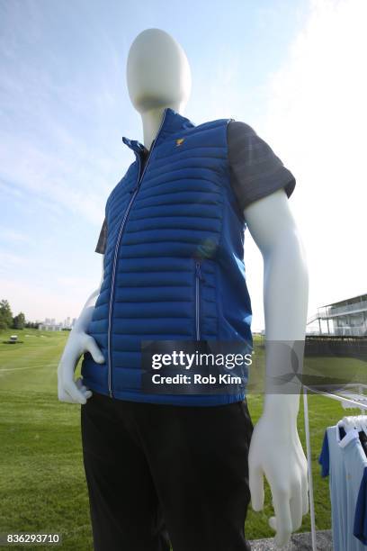 View of product at LACOSTE 'Official Apparel Provider' unveiling during 2017 Presidents Cup Media Day at Liberty National Golf Club on August 21,...