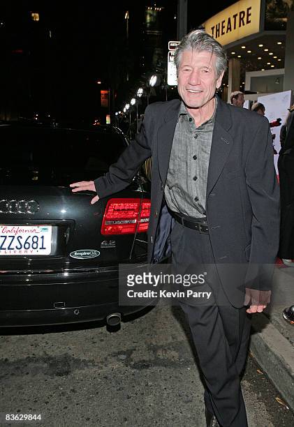 Actor Fred Ward arrives in an Audi to the 2008 AFI Film Festival Premiere of "Defiance" at Arclight on November 9th, 2008 in Los Angeles, California.