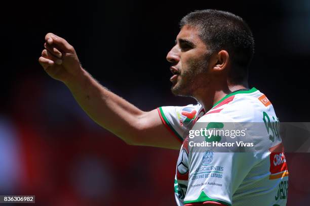 Jairo Gonzalez of Necaxa reacts during the fifth round match between Toluca and Necaxa as part of the Torneo Apertura 2017 Liga MX at Nemesio Diez...