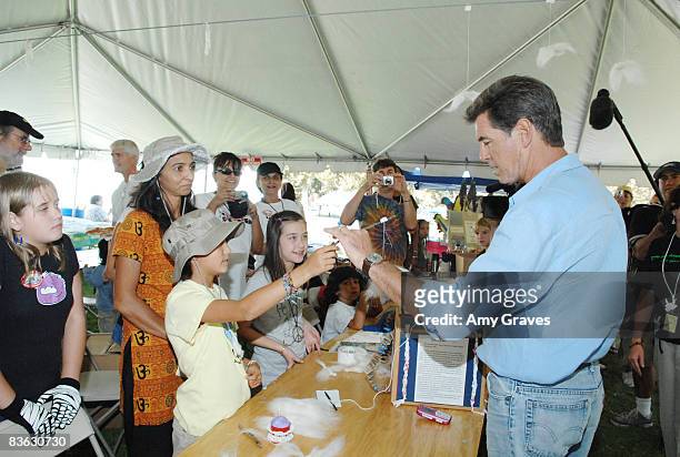 Actor Pierce Brosnan attends Jane Goodall's Roots & Shoots Day of Peace at Griffith Park on September 21, 2008 in Los Angeles, California.