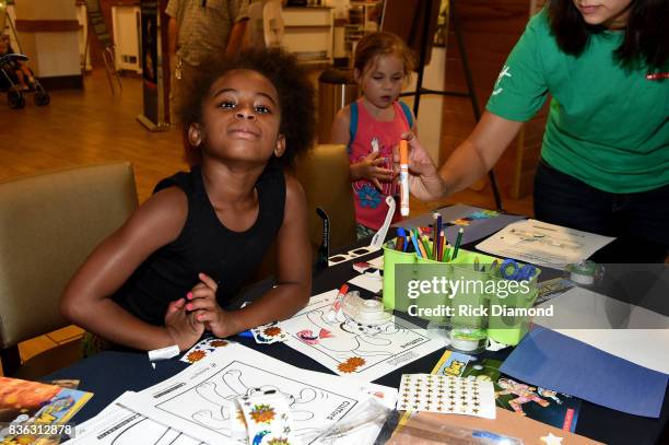 Holiday Inn hosts an Eclipse viewing party with Scholastic as part of the culmination event to the "Summer of Smiles" program on August 21, 2017 in...