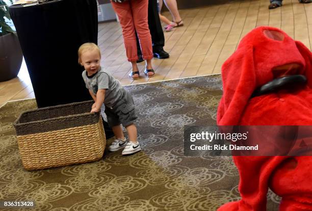 Holiday Inn hosts an Eclipse viewing party with Scholastic as part of the culmination event to the "Summer of Smiles" program on August 21, 2017 in...