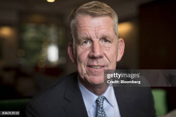 Fritz Joussen, chief executive officer of TUI AG, sits for a photograph following an interview in London, U.K., on Monday, Aug. 21, 2017. Tunisia is...