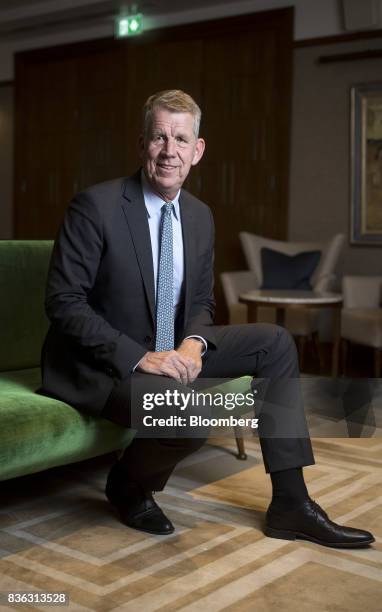 Fritz Joussen, chief executive officer of TUI AG, sits for a photograph following an interview in London, U.K., on Monday, Aug. 21, 2017. Tunisia is...