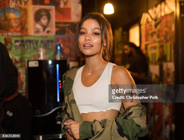 Audreyana Michelle backstage at The Fonda Theatre on August 20, 2017 in Los Angeles, California.