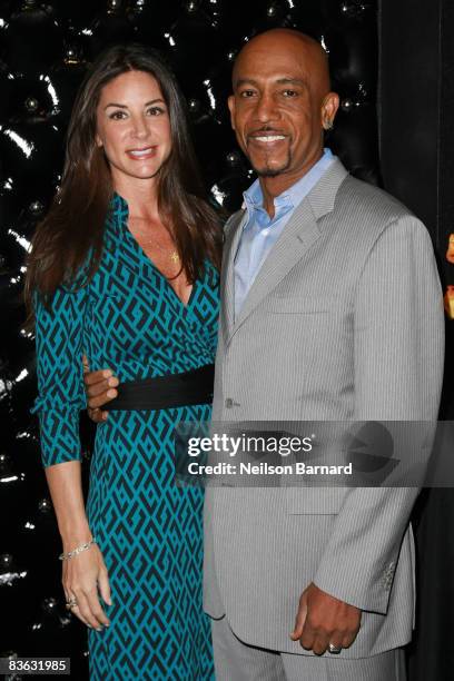 Television talk show host Montel Williams and wife Tara Fowler attend the 2008 Bideawee StarPet event at the Edison Ballroom on November 10, 2008 in...