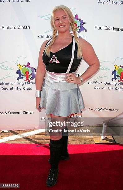 Robin Coleman of the American Gladiators attends the 10th annual Day of the Child at The Santa Monica Pier on November 9, 2008 in Santa Monica,...