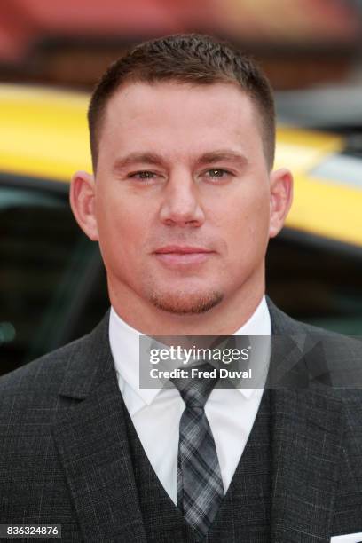 Channing Tatum arrives at the 'Logan Lucky' UK premiere held at Vue West End on August 21, 2017 in London, England.