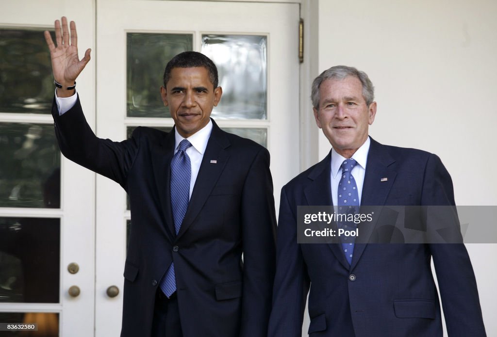 Bush Welcomes President-Elect Obama To White House