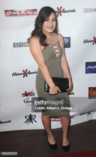 Actress Veronica Valentine arrives for the 6th Urban X Awards held at Stars On Brand on August 20, 2017 in Glendale, California.