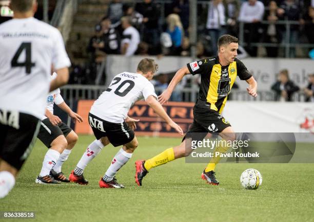 Jeppe Andrup Andersen of Hammarby IF during the Allsvenskan match between Orebro SK and Hammarby IF at Behrn Arena on August 21, 2017 in Orebro,...