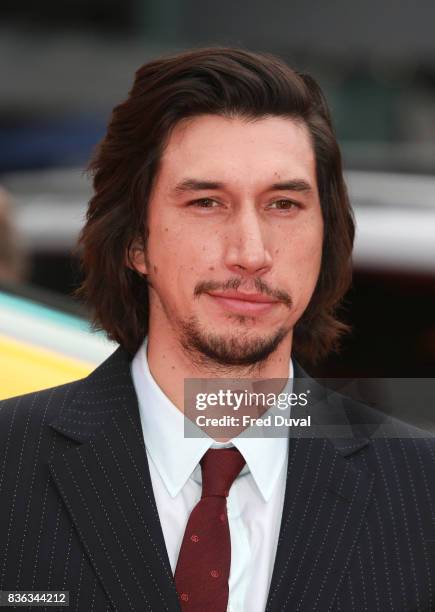 Adam Driver arrives at the 'Logan Lucky' UK premiere held at Vue West End on August 21, 2017 in London, England.