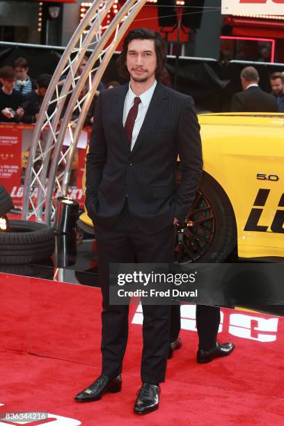 Adam Driver arrives at the 'Logan Lucky' UK premiere held at Vue West End on August 21, 2017 in London, England.