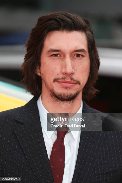 Adam Driver arrives at the 'Logan Lucky' UK premiere held at Vue West End on August 21, 2017 in London, England.