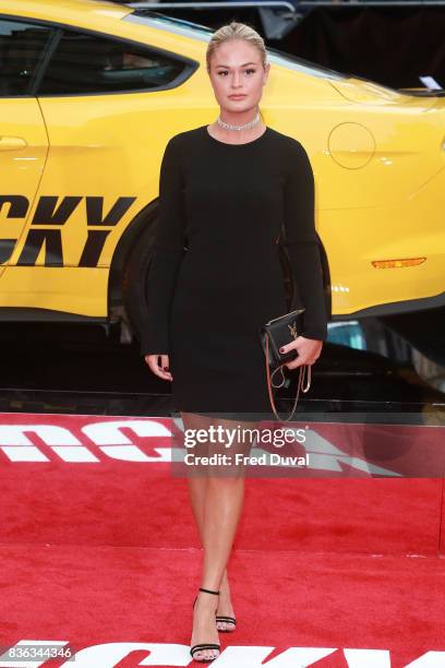 Ella Willis arrives at the 'Logan Lucky' UK premiere held at Vue West End on August 21, 2017 in London, England.