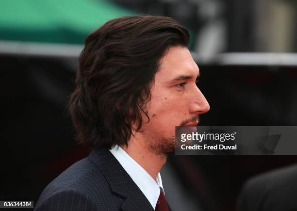 Adam Driver arrives at the 'Logan Lucky' UK premiere held at Vue West End on August 21, 2017 in London, England.