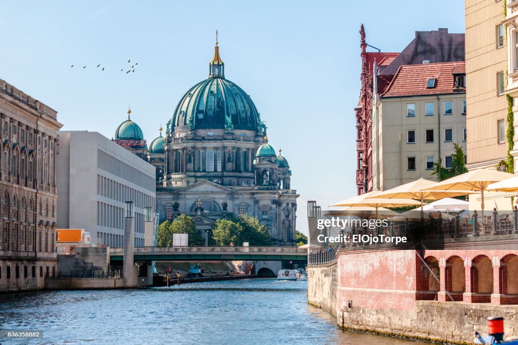 View of Berliner Dom from Spree River, Berlin, Germany