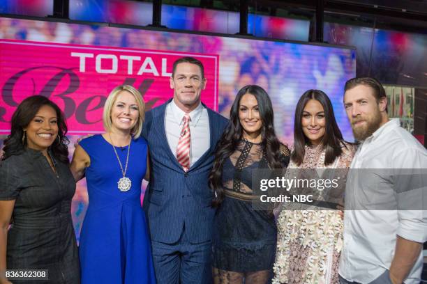 Sheinelle Jones, Dylan Dreyer, John Cena, Nikki Bella, Brie Bella and Daniel Bryan on Monday, August 21, 2017 --