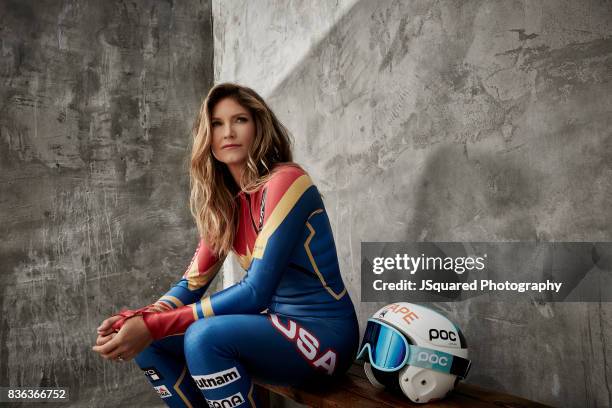 American World Cup alpine ski racer and Olympic gold medalist Julia Mancuso is photographed for Self Assignment on April 27, 2017 in Los Angeles,...