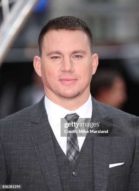 Channing Tatum arriving at the 'Logan Lucky' UK premiere held at Vue West End on August 21, 2017 in London, England.