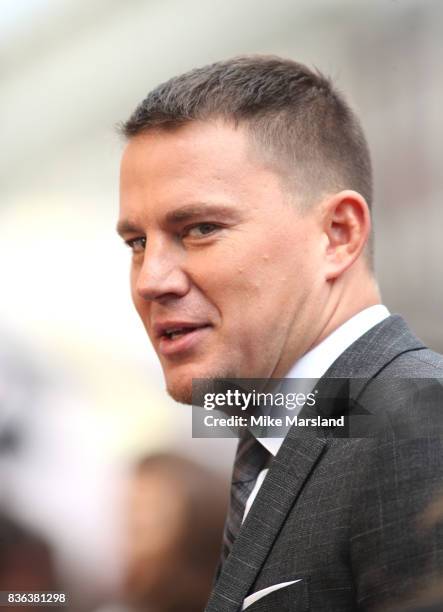 Channing Tatum arriving at the 'Logan Lucky' UK premiere held at Vue West End on August 21, 2017 in London, England.