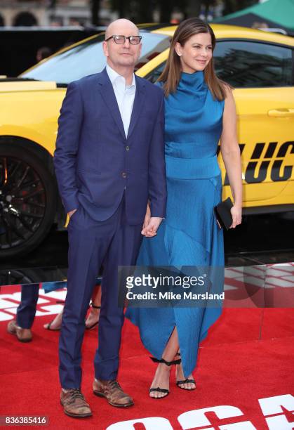 Steven Soderbergh and Jules Asner arriving at the 'Logan Lucky' UK premiere held at Vue West End on August 21, 2017 in London, England.