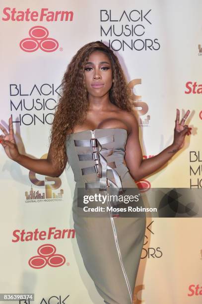 Singer-songwriter Sevyn Streeter arrives at the 2017 Black Music Honors at Tennessee Performing Arts Center on August 18, 2017 in Nashville, Tennessee