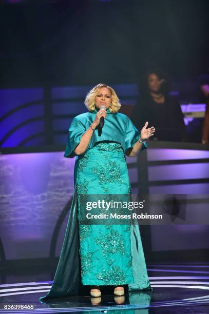 Gospel Recording artist Karen Clark-Sheard performs onstage at the 2017 Black Music Honors at Tennessee Performing Arts Center on August 18, 2017 in...