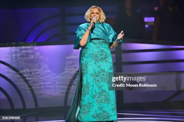 Gospel Recording artist Karen Clark-Sheard performs onstage at the 2017 Black Music Honors at Tennessee Performing Arts Center on August 18, 2017 in...