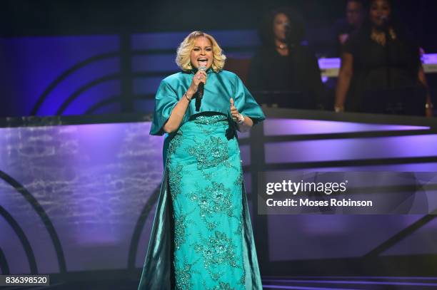 Gospel Recording artist Karen Clark-Sheard performs onstage at the 2017 Black Music Honors at Tennessee Performing Arts Center on August 18, 2017 in...