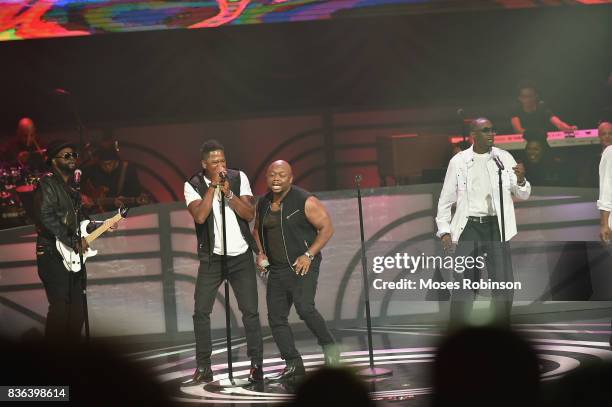 Musical group Silk performs onstage at the 2017 Black Music Honors at Tennessee Performing Arts Center on August 18, 2017 in Nashville, Tennessee