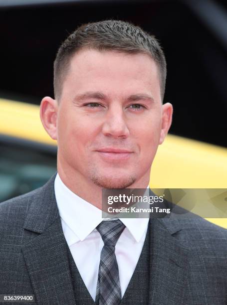 Channing Tatum attends the UK premiere of 'Logan Lucky' at the Vue West End on August 21, 2017 in London, England.