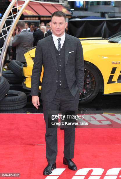 Channing Tatum attends the UK premiere of 'Logan Lucky' at the Vue West End on August 21, 2017 in London, England.