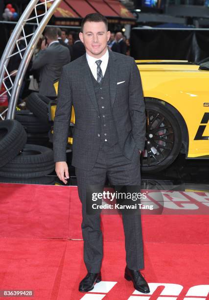 Channing Tatum attends the UK premiere of 'Logan Lucky' at the Vue West End on August 21, 2017 in London, England.