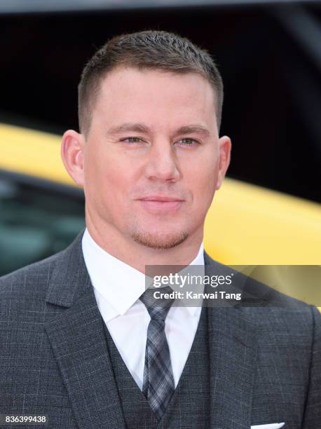 Channing Tatum attends the UK premiere of 'Logan Lucky' at the Vue West End on August 21, 2017 in London, England.