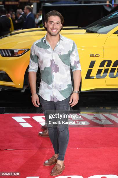 Kem Cetinay attends the UK premiere of 'Logan Lucky' at the Vue West End on August 21, 2017 in London, England.