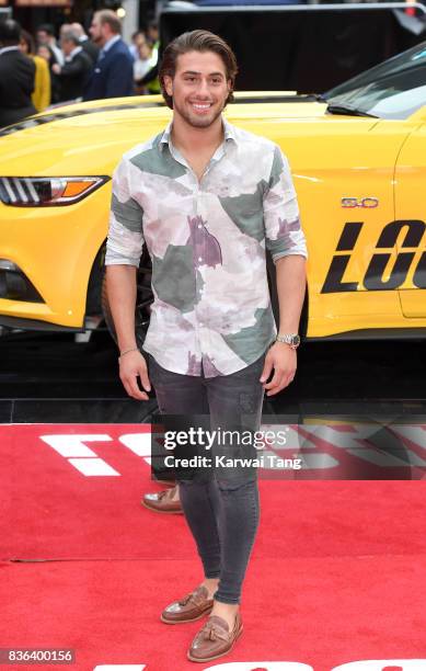 Kem Cetinay attends the UK premiere of 'Logan Lucky' at the Vue West End on August 21, 2017 in London, England.