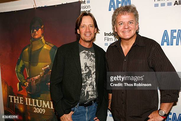 Actor Kevin Sorbo and director David Winning attend 2008 AFM - "The Illuminati" Press Conference at Loews Hotel on November 10, 2008 in Santa Monica,...