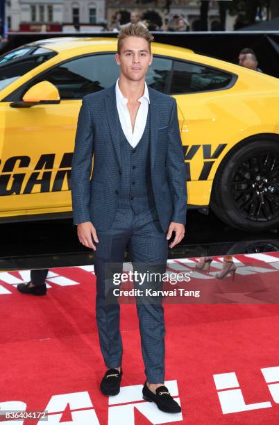 Julius Cowdry attends the UK premiere of 'Logan Lucky' at the Vue West End on August 21, 2017 in London, England.