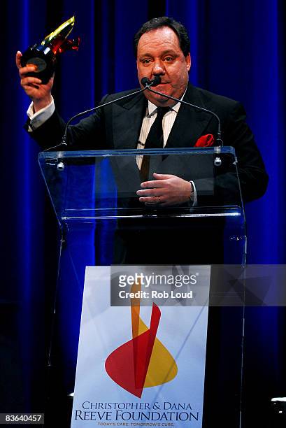 Jimmy Nederlander Jr. Speaks Christopher & Dana Reeve Foundation's 18th Annual A Magical Evening Gala at Marriott Marquis on November 10, 2008 in New...
