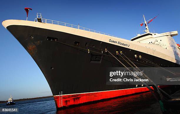 The Queen Elizabeth II is docked having arrived ahead of its final voyage to Dubai on November 11, 2008 in Southampton, England. The Ship ran aground...