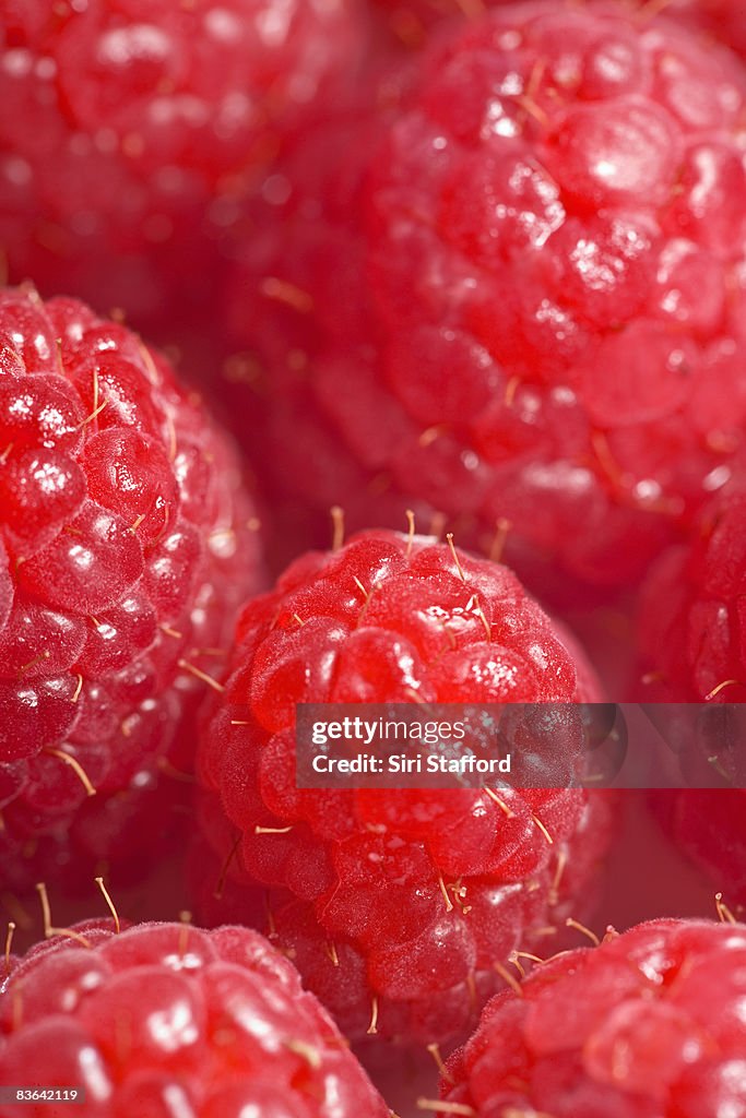Macro of raspberries