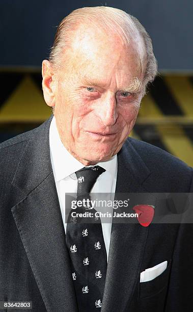 Prince Philip, Duke of Edinburgh arrives at The Queen Elizabeth II on Armistice Day in Southampton ahead of its final voyage to Dubai on November 11,...