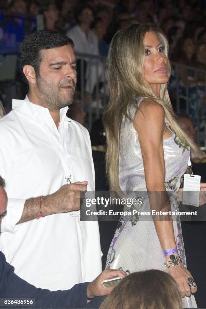 Raquel Bernal and Pablo Montero attend Miguel Bose concert on August 4, 2017 in Marbella, Spain.
